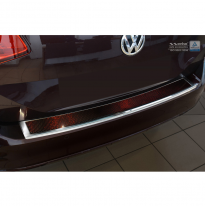 Protector De Paragolpes Acero Inox &#039;Deluxe&#039; Volkswagen Passat 3g Variant 2014- Chrome/Red-Black Carbon